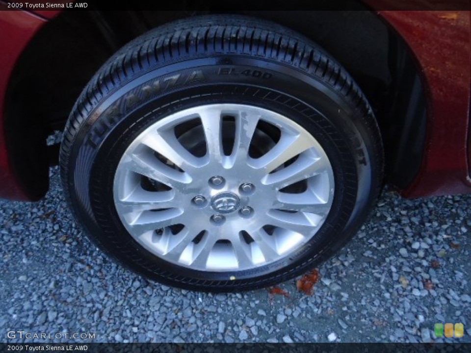 2009 Toyota Sienna LE AWD Wheel and Tire Photo #55996249