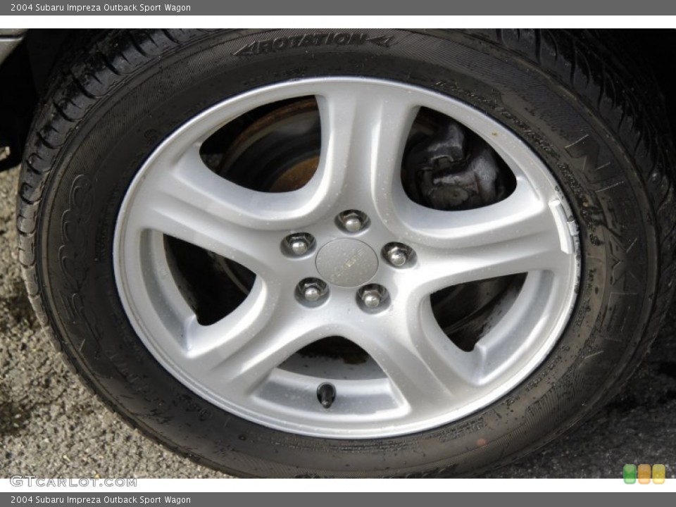 2004 Subaru Impreza Outback Sport Wagon Wheel and Tire Photo #55998477
