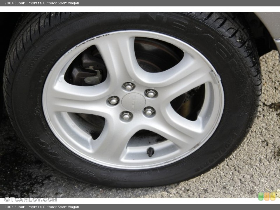 2004 Subaru Impreza Outback Sport Wagon Wheel and Tire Photo #55998487