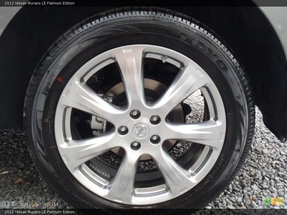 2012 Nissan Murano LE Platinum Edition Wheel and Tire Photo #56001121