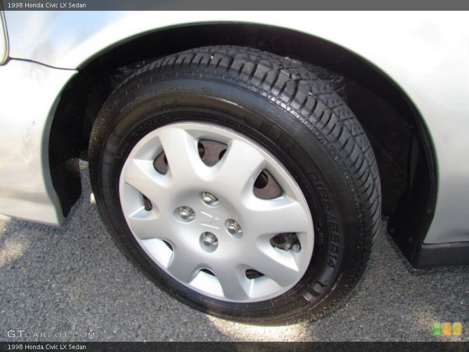 1998 Honda Civic LX Sedan Wheel and Tire Photo #56137301