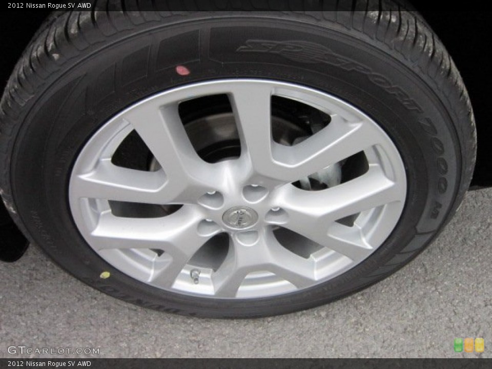 2012 Nissan Rogue SV AWD Wheel and Tire Photo #56172749