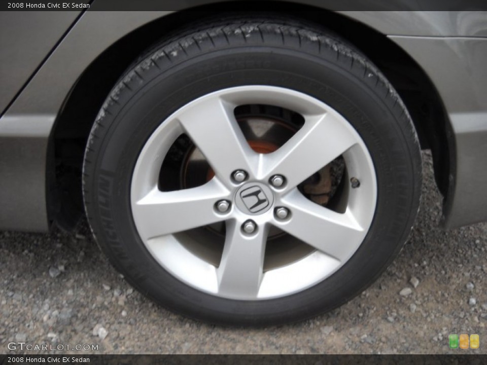 2008 Honda Civic EX Sedan Wheel and Tire Photo #56245097