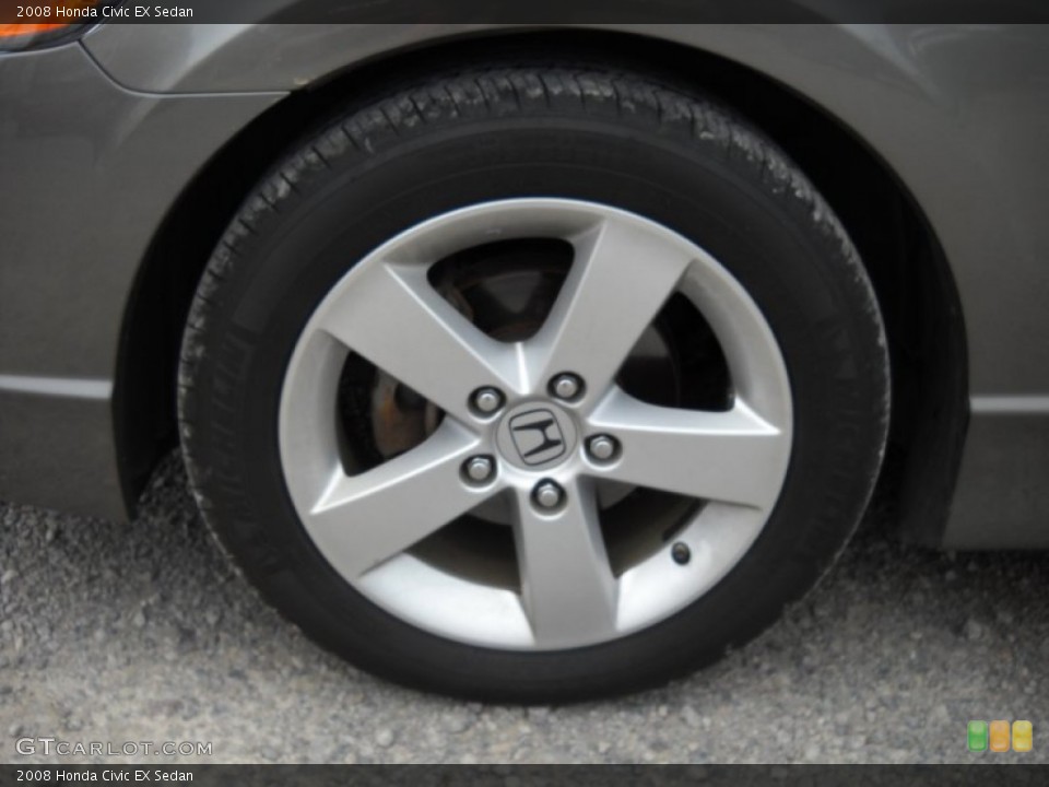 2008 Honda Civic EX Sedan Wheel and Tire Photo #56245124