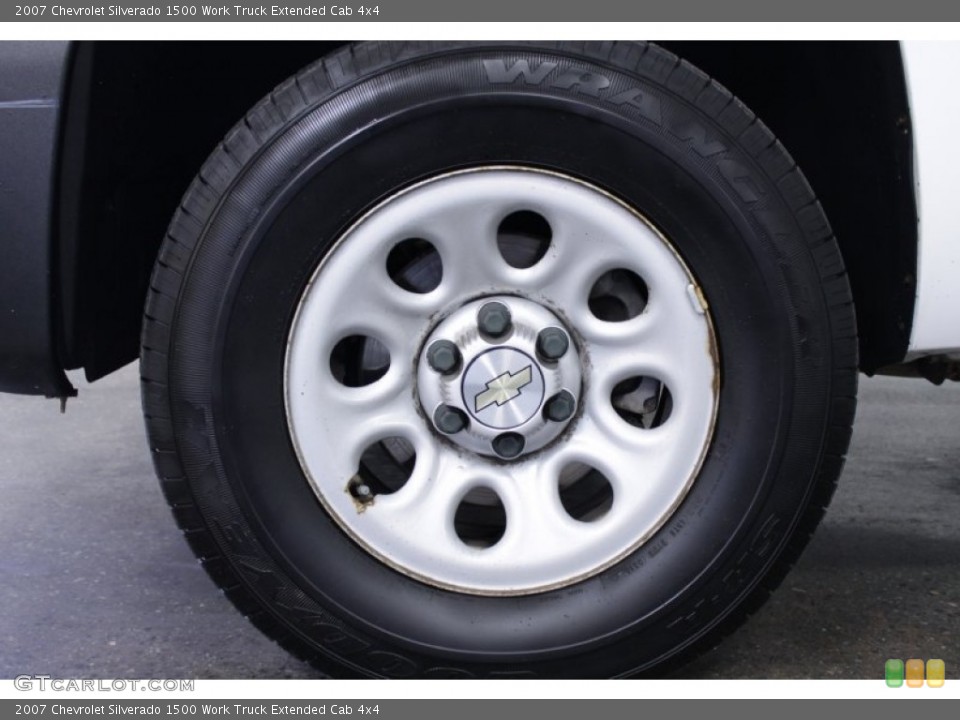 2007 Chevrolet Silverado 1500 Work Truck Extended Cab 4x4 Wheel and Tire Photo #56255552