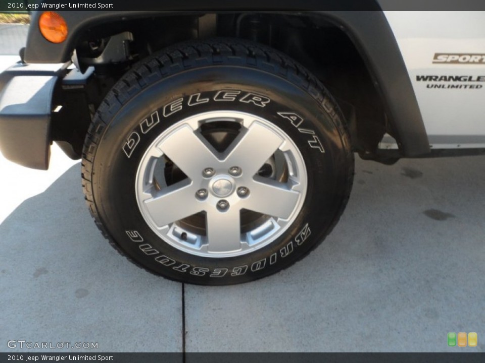 2010 Jeep Wrangler Unlimited Sport Wheel and Tire Photo #56278434