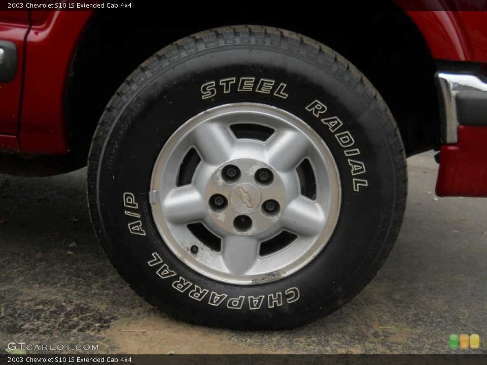 2003 Chevrolet S10 LS Extended Cab 4x4 Wheel and Tire Photo #56287953