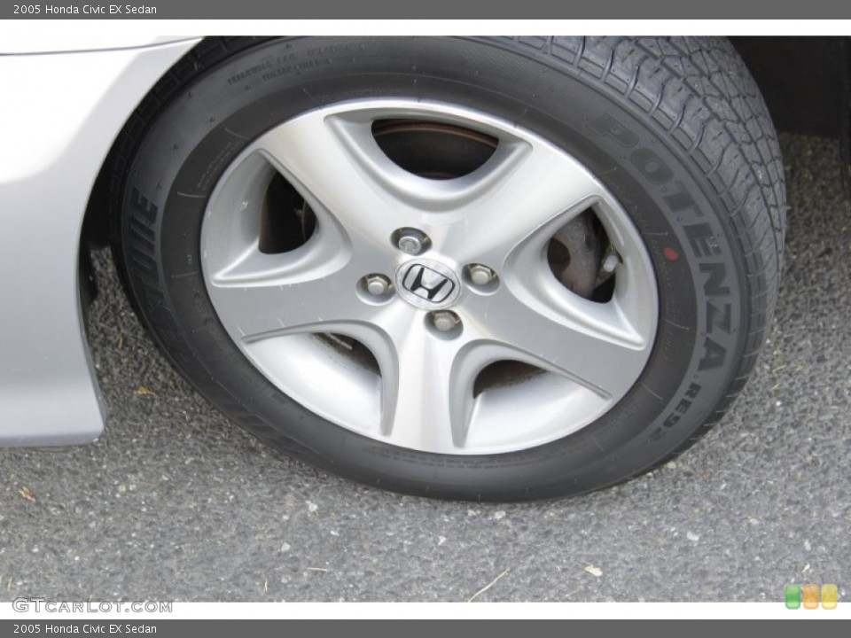 2005 Honda Civic EX Sedan Wheel and Tire Photo #56406709