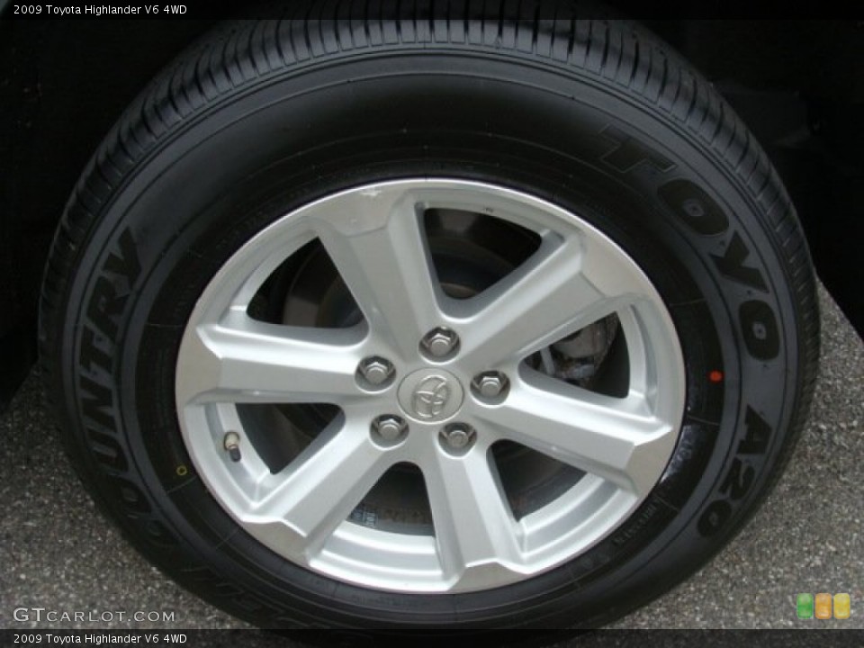 2009 Toyota Highlander V6 4WD Wheel and Tire Photo #56517568