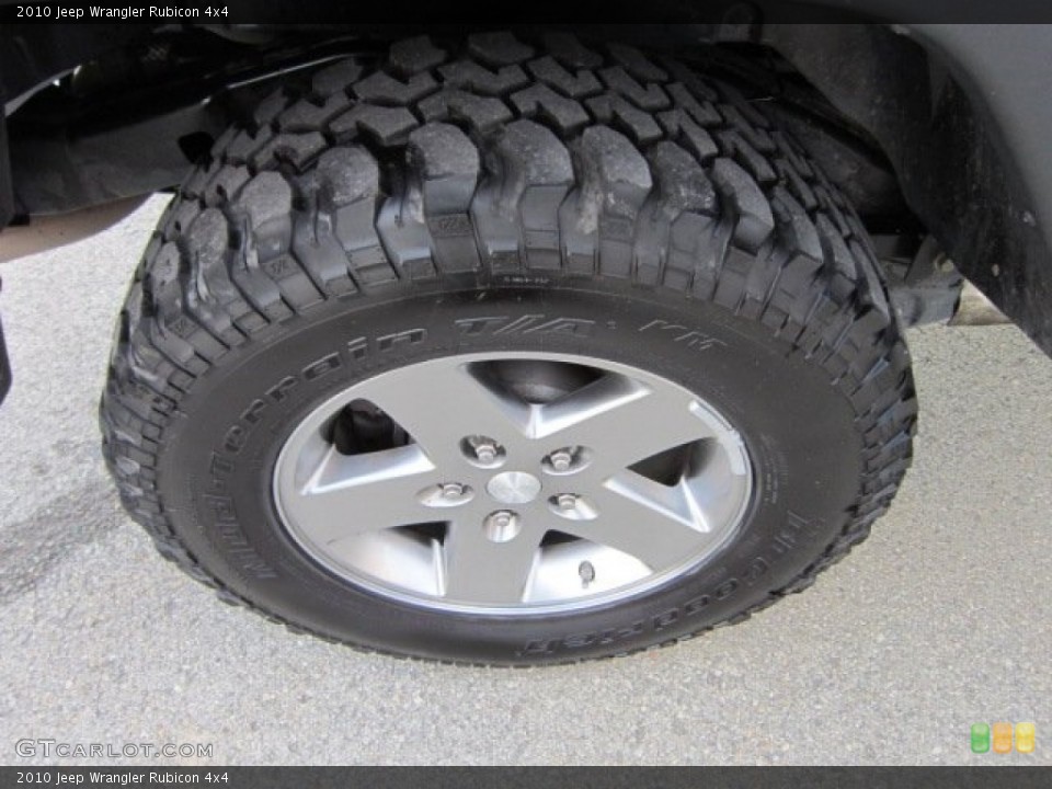 2010 Jeep Wrangler Rubicon 4x4 Wheel and Tire Photo #56529693