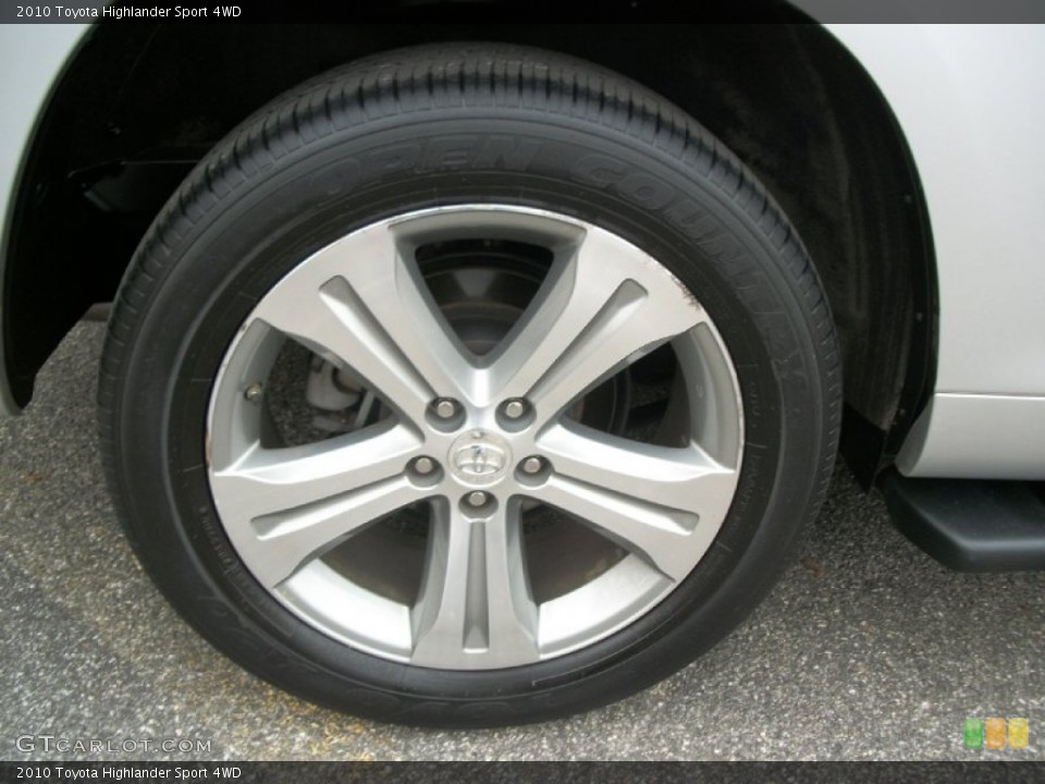 2010 Toyota Highlander Sport 4WD Wheel and Tire Photo #56537002
