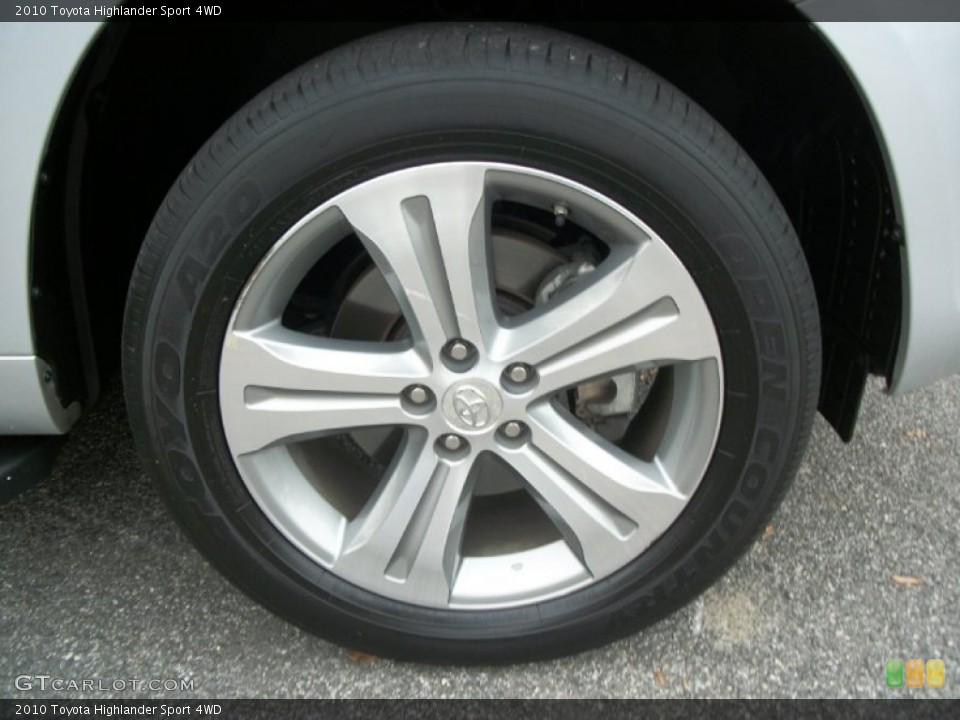 2010 Toyota Highlander Sport 4WD Wheel and Tire Photo #56537020