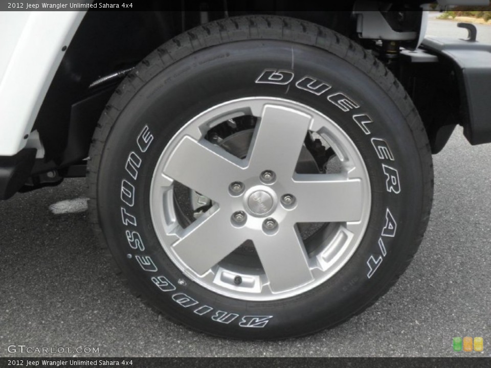 2012 Jeep Wrangler Unlimited Sahara 4x4 Wheel and Tire Photo #56546452
