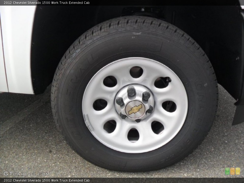 2012 Chevrolet Silverado 1500 Work Truck Extended Cab Wheel and Tire Photo #56596689