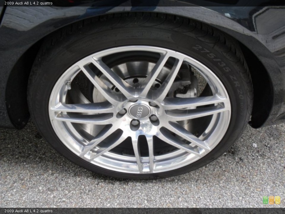 2009 Audi A8 L 4.2 quattro Wheel and Tire Photo #56665026
