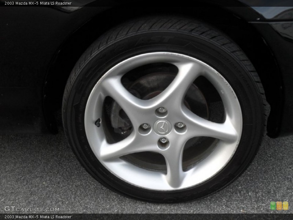 2003 Mazda MX-5 Miata LS Roadster Wheel and Tire Photo #56859650
