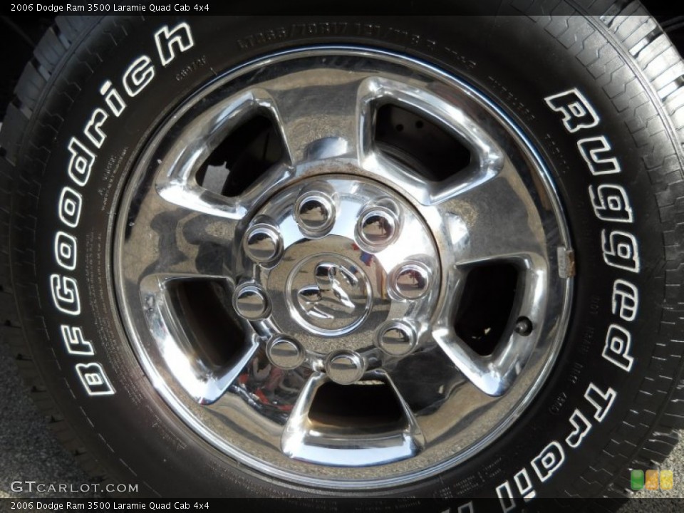 2006 Dodge Ram 3500 Laramie Quad Cab 4x4 Wheel and Tire Photo #56923267