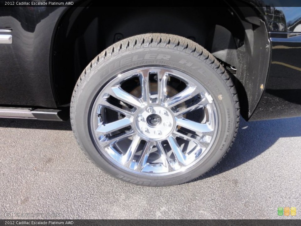 2012 Cadillac Escalade Platinum AWD Wheel and Tire Photo #56992800