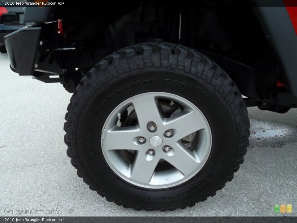 2010 Jeep Wrangler Rubicon 4x4 Wheel and Tire Photo #57058151