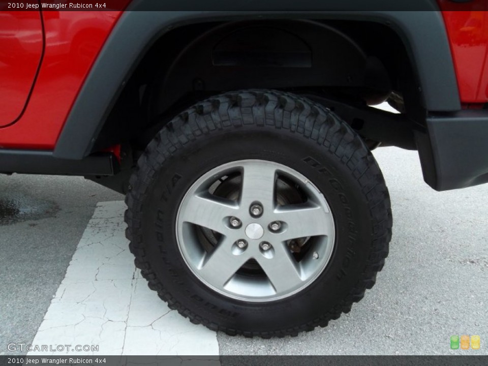 2010 Jeep Wrangler Rubicon 4x4 Wheel and Tire Photo #57058155