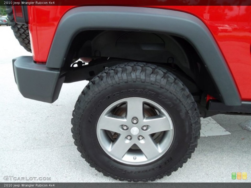 2010 Jeep Wrangler Rubicon 4x4 Wheel and Tire Photo #57058214