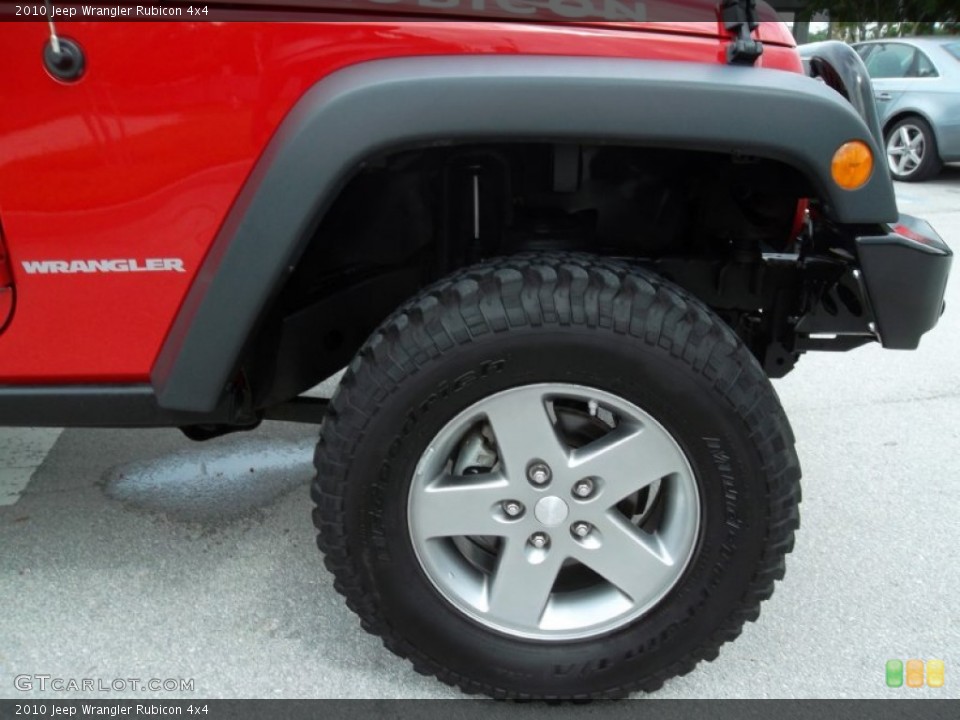 2010 Jeep Wrangler Rubicon 4x4 Wheel and Tire Photo #57058223