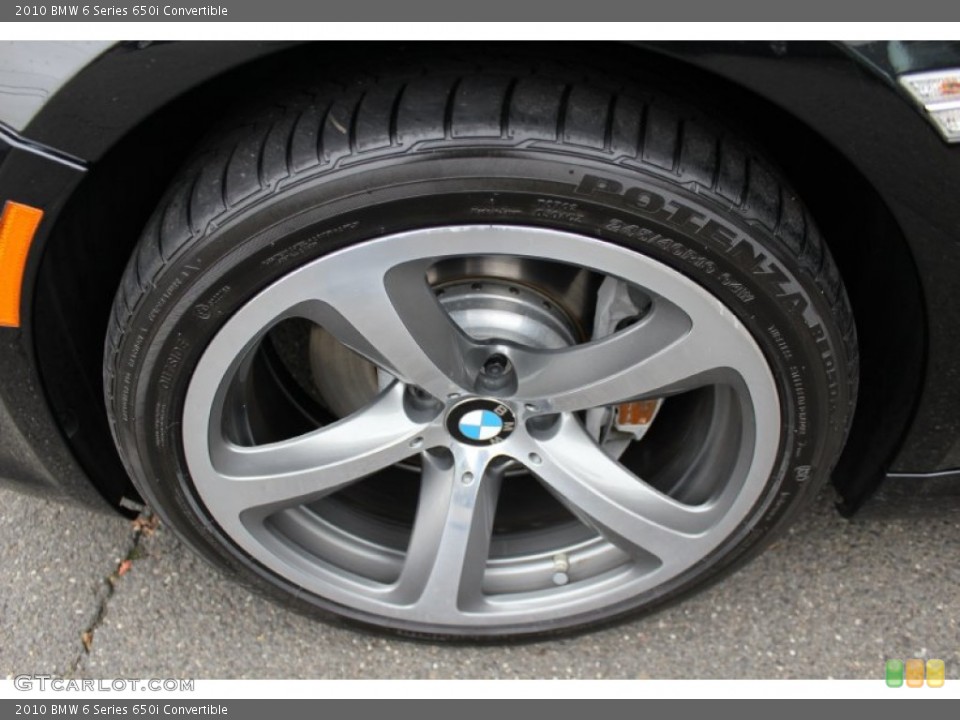 2010 BMW 6 Series 650i Convertible Wheel and Tire Photo #57099595