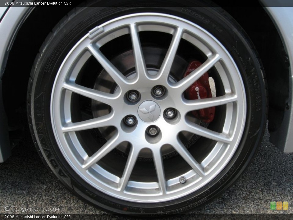 2008 Mitsubishi Lancer Evolution GSR Wheel and Tire Photo #57116302