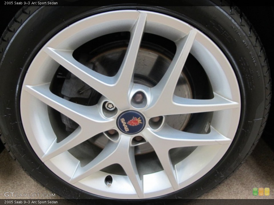 2005 Saab 9-3 Arc Sport Sedan Wheel and Tire Photo #57153367