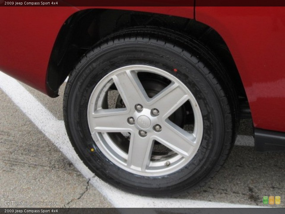 2009 Jeep Compass Sport 4x4 Wheel and Tire Photo #57295926