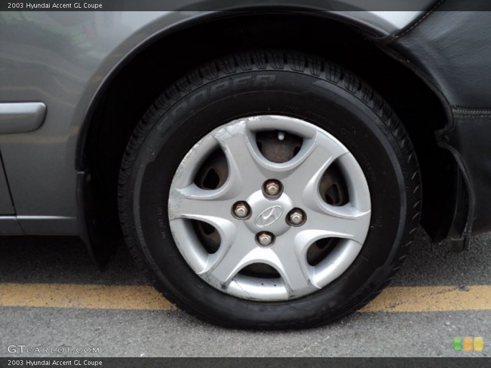 2003 Hyundai Accent GL Coupe Wheel and Tire Photo #57308618