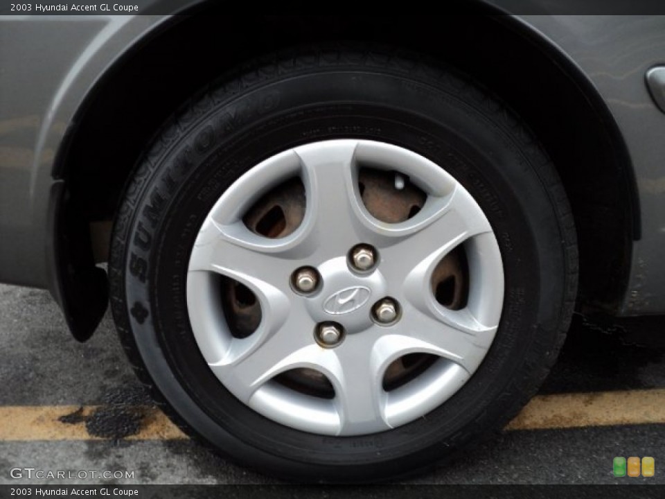 2003 Hyundai Accent GL Coupe Wheel and Tire Photo #57308715