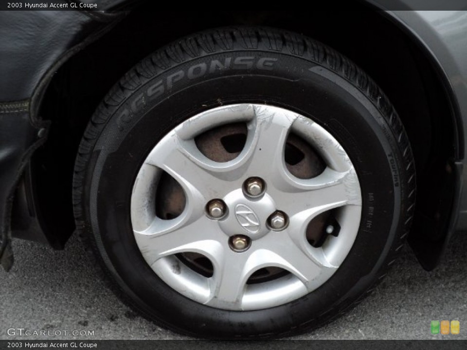 2003 Hyundai Accent GL Coupe Wheel and Tire Photo #57308730