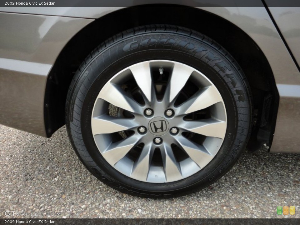 2009 Honda Civic EX Sedan Wheel and Tire Photo #57308997