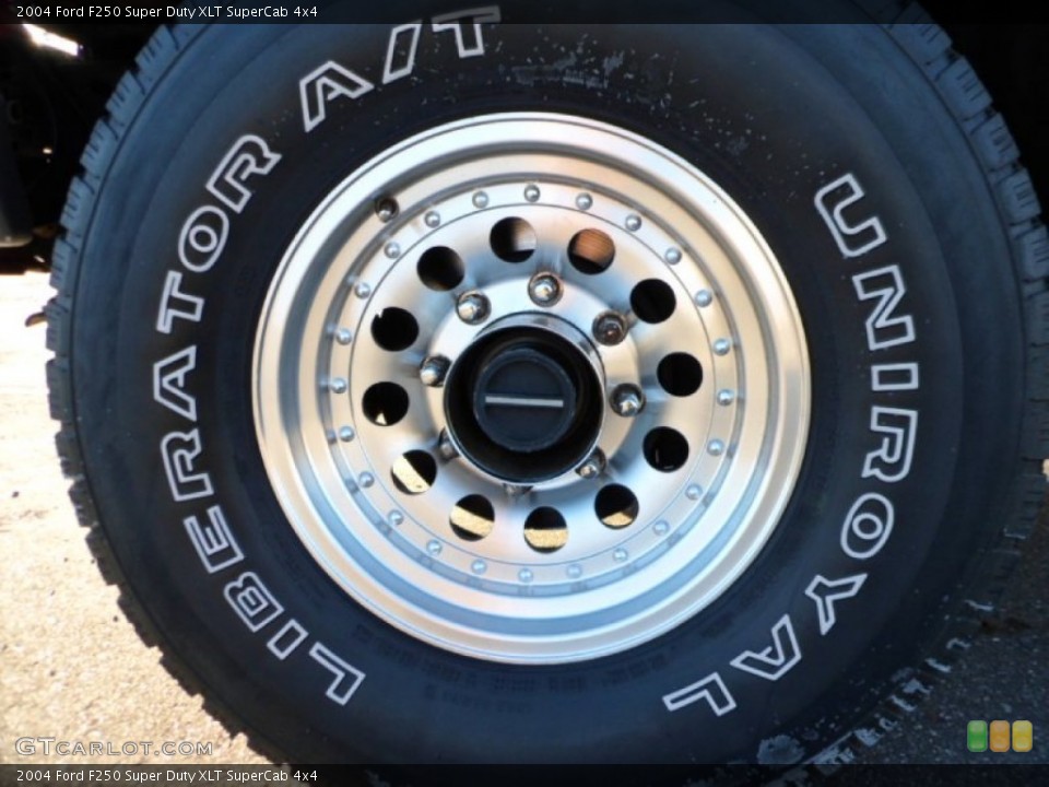2004 Ford F250 Super Duty XLT SuperCab 4x4 Wheel and Tire Photo #57345802