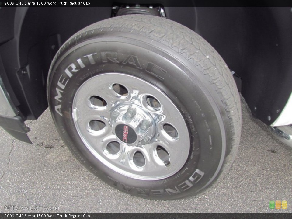 2009 GMC Sierra 1500 Work Truck Regular Cab Wheel and Tire Photo #57350428