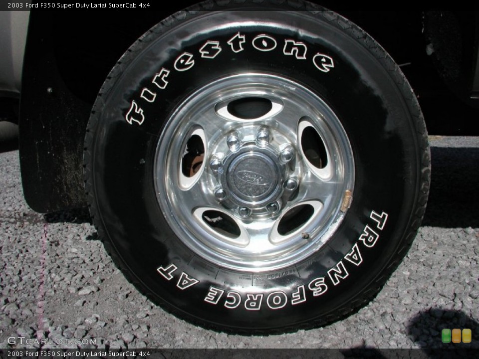 2003 Ford F350 Super Duty Lariat SuperCab 4x4 Wheel and Tire Photo #57381509