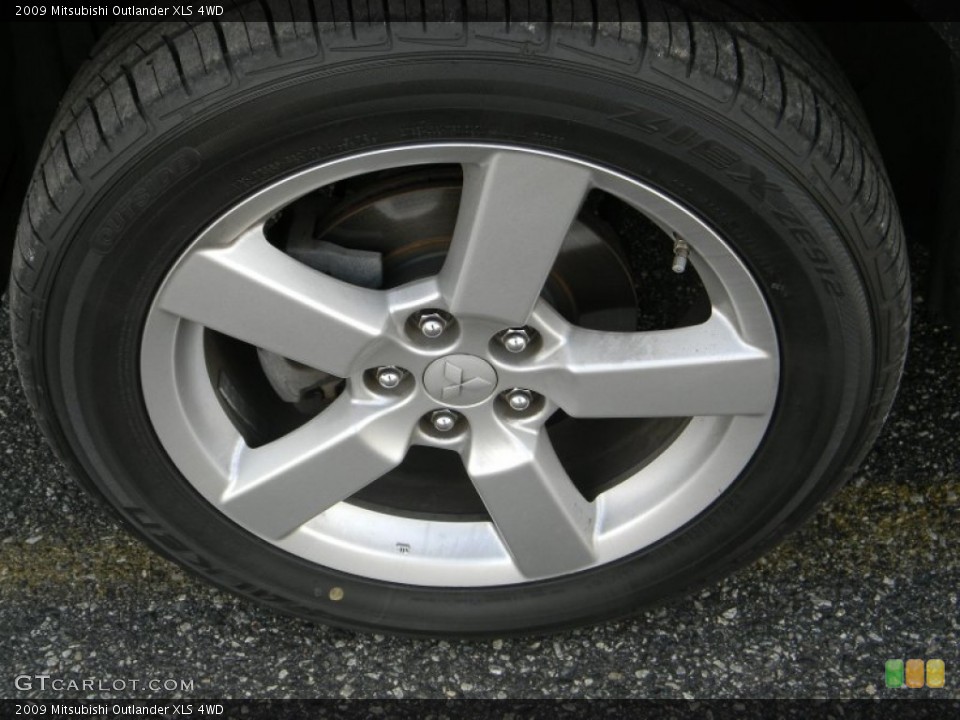 2009 Mitsubishi Outlander XLS 4WD Wheel and Tire Photo #57465451