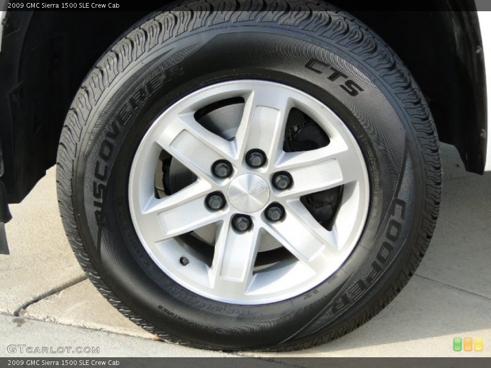 2009 GMC Sierra 1500 SLE Crew Cab Wheel and Tire Photo #57542442