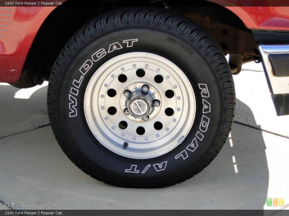 1992 Ford Ranger S Regular Cab Wheel and Tire Photo #57543047