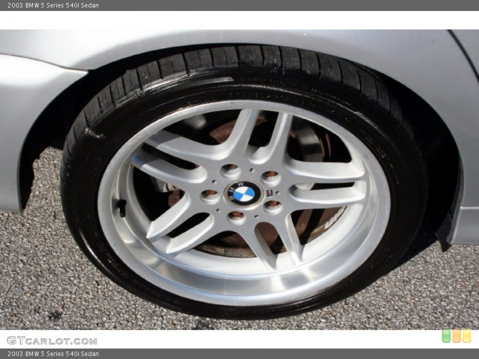2003 BMW 5 Series 540i Sedan Wheel and Tire Photo #57547546