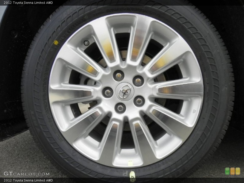 2012 Toyota Sienna Limited AWD Wheel and Tire Photo #57586485