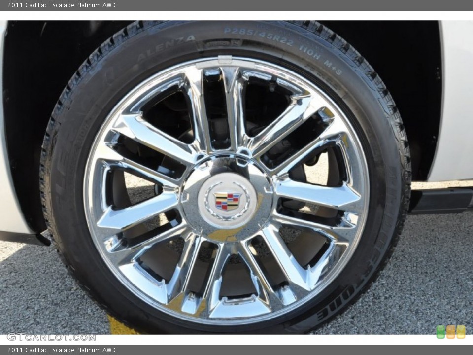 2011 Cadillac Escalade Platinum AWD Wheel and Tire Photo #57665663