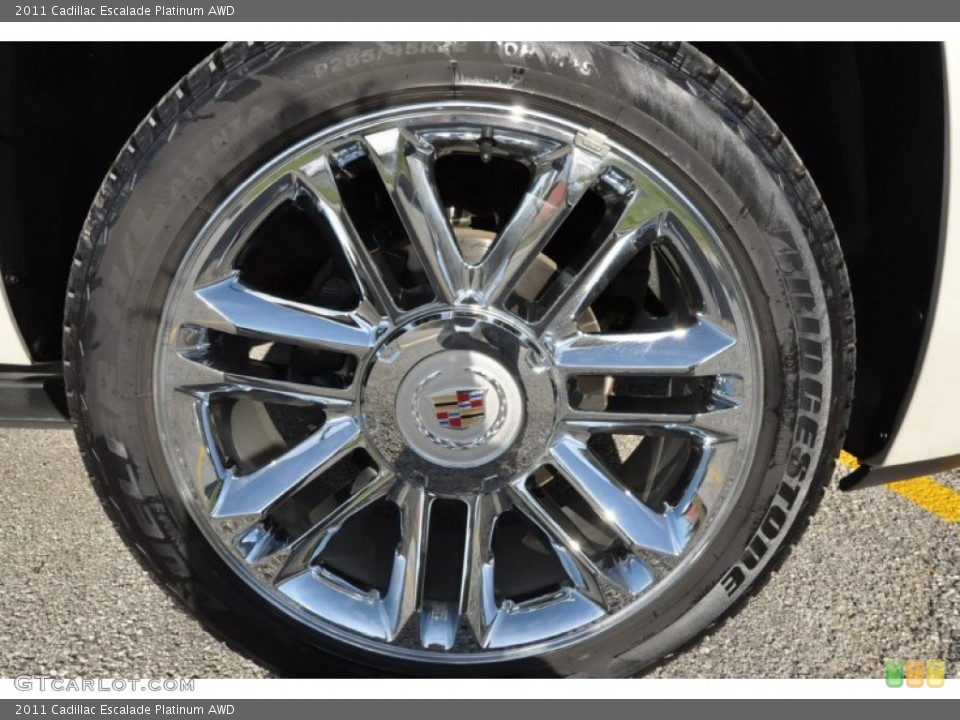 2011 Cadillac Escalade Platinum AWD Wheel and Tire Photo #57665708