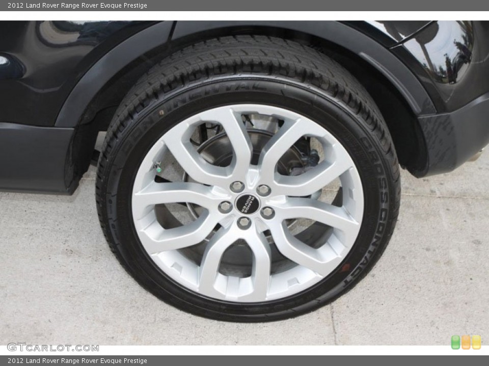 2012 Land Rover Range Rover Evoque Prestige Wheel and Tire Photo #57682919