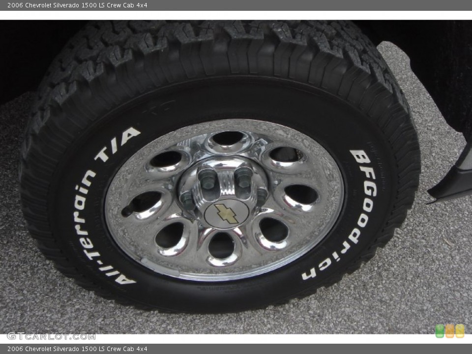2006 Chevrolet Silverado 1500 LS Crew Cab 4x4 Wheel and Tire Photo #57765924