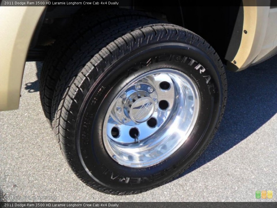 2011 Dodge Ram 3500 HD Laramie Longhorn Crew Cab 4x4 Dually Wheel and Tire Photo #57803531