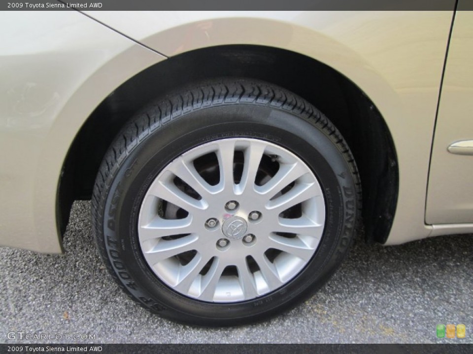 2009 Toyota Sienna Limited AWD Wheel and Tire Photo #57845996
