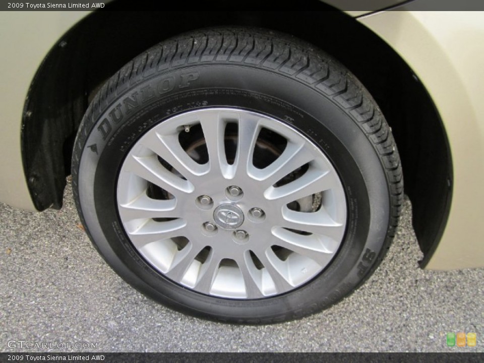 2009 Toyota Sienna Limited AWD Wheel and Tire Photo #57846065