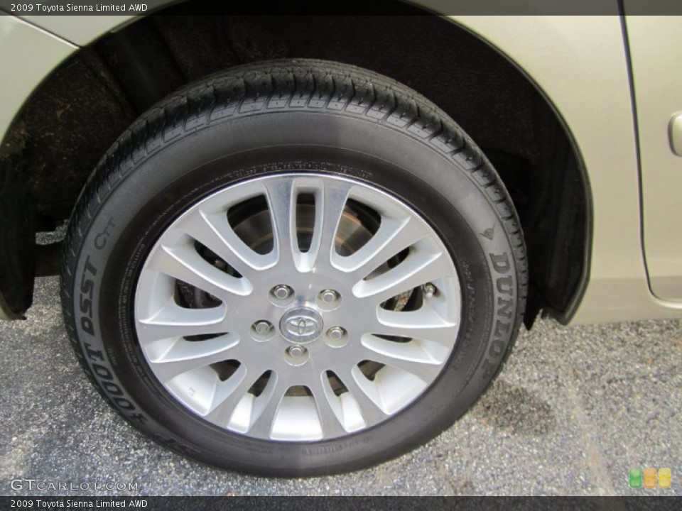 2009 Toyota Sienna Limited AWD Wheel and Tire Photo #57846074